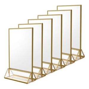 Set of Gold Framed Tabletop two sided vinyl set of 12
